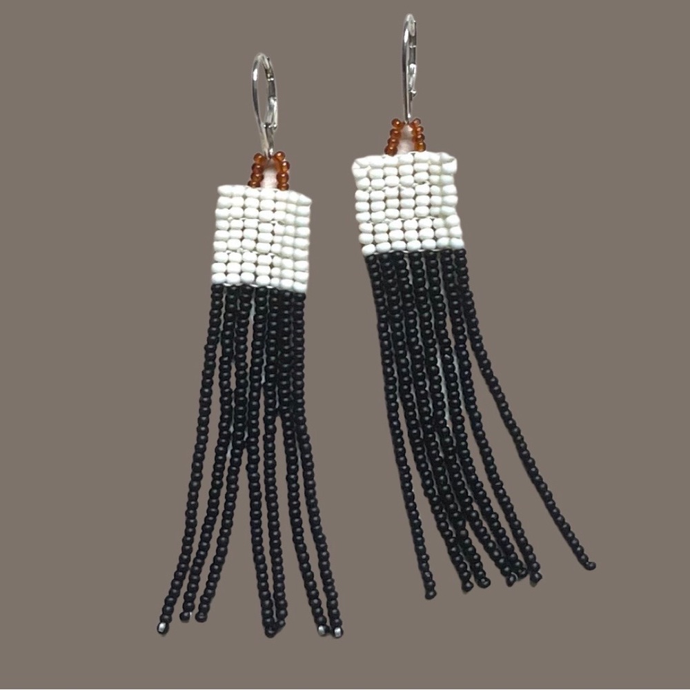 HANDMADE GLASS EARRINGS | Mini Beacon Handwoven Small Batch Earrings in Booth